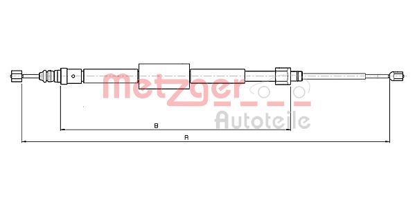METZGER 10.6689 Seilzug, Feststellbremse