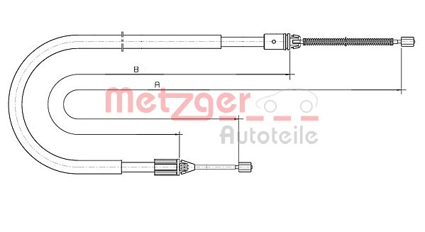 METZGER 10.6691 Seilzug, Feststellbremse