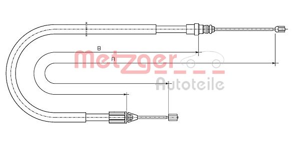 METZGER 10.6696 Seilzug, Feststellbremse