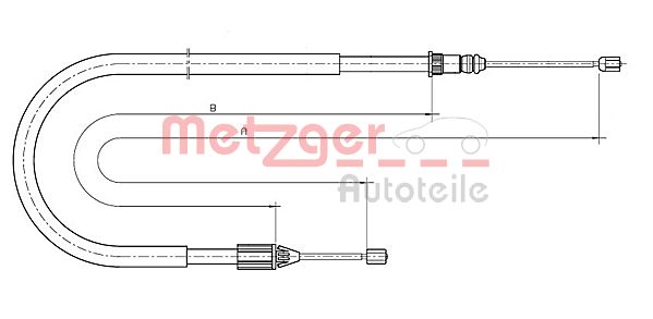 METZGER 10.6698 Seilzug, Feststellbremse