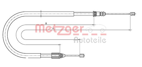 METZGER 10.6699 Seilzug, Feststellbremse