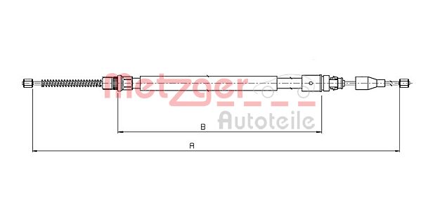 METZGER 10.6774 Seilzug, Feststellbremse