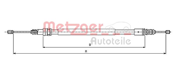 METZGER 10.6775 Seilzug, Feststellbremse