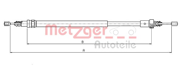 METZGER 10.6776 Seilzug, Feststellbremse