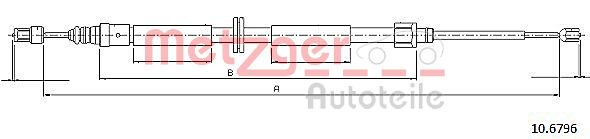 METZGER 10.6796 Seilzug, Feststellbremse