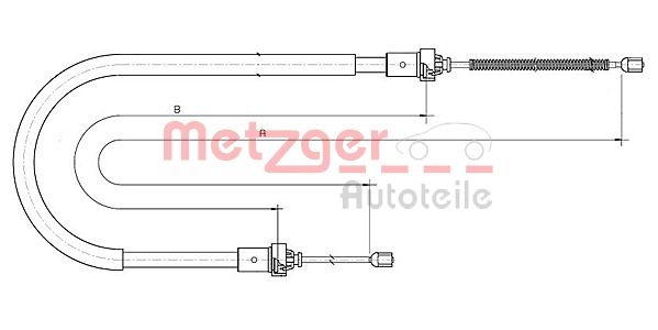 METZGER 10.6890 Seilzug, Feststellbremse