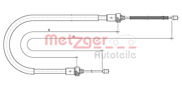 METZGER 10.6893 Seilzug, Feststellbremse