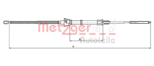 METZGER 10.7134 Seilzug, Feststellbremse