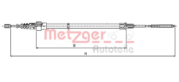 METZGER 10.7135 Seilzug, Feststellbremse