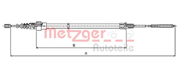 METZGER 10.7137 Seilzug, Feststellbremse