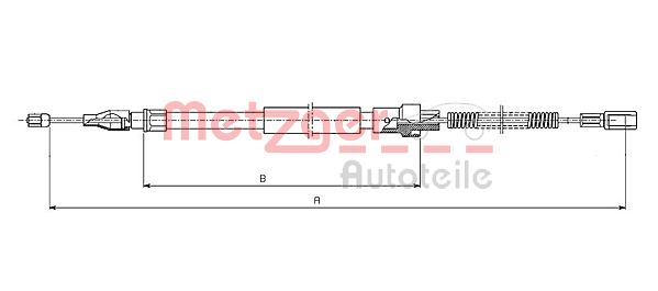 METZGER 10.7381 Seilzug, Feststellbremse