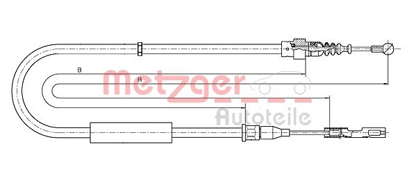 METZGER 10.7512 Seilzug, Feststellbremse