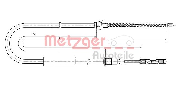 METZGER 10.7515 Seilzug, Feststellbremse