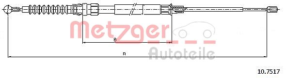 METZGER 10.7517 Seilzug, Feststellbremse