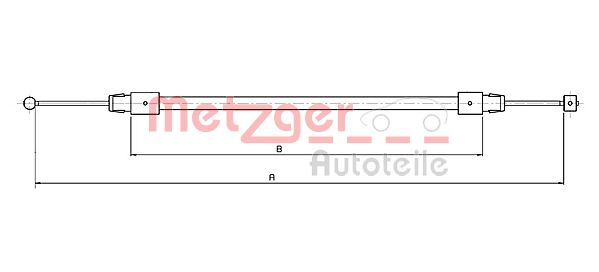 METZGER 10.7633 Seilzug, Feststellbremse