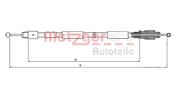 METZGER 10.7634 Seilzug, Feststellbremse