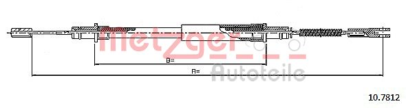 METZGER 10.7812 Seilzug, Feststellbremse