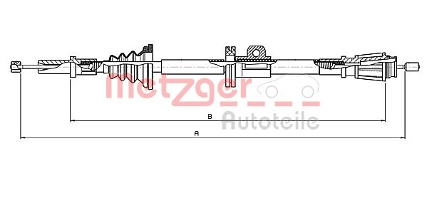METZGER 10.8061 Seilzug, Feststellbremse
