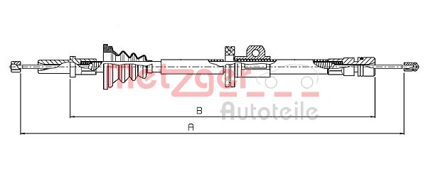 METZGER 10.8062 Seilzug, Feststellbremse