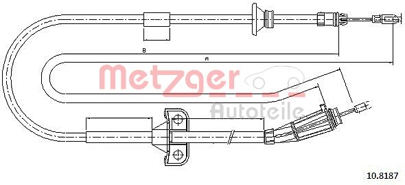 METZGER 10.8187 Seilzug, Feststellbremse