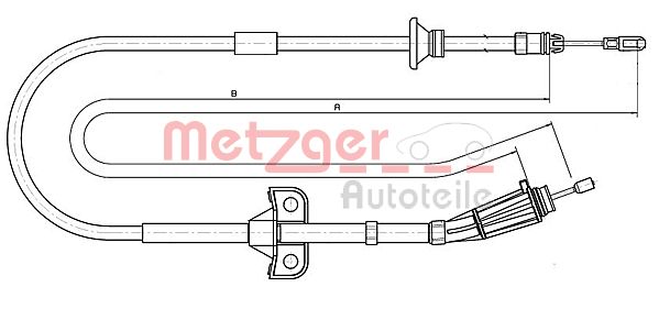 METZGER 10.8189 Seilzug, Feststellbremse