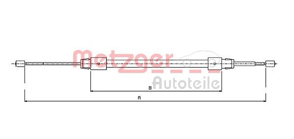 METZGER 10.9322 Seilzug, Feststellbremse