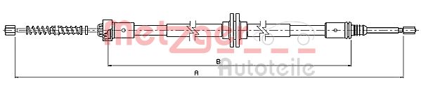 METZGER 10.9339 Seilzug, Feststellbremse