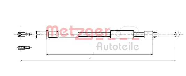 METZGER 10.9836 Seilzug, Feststellbremse
