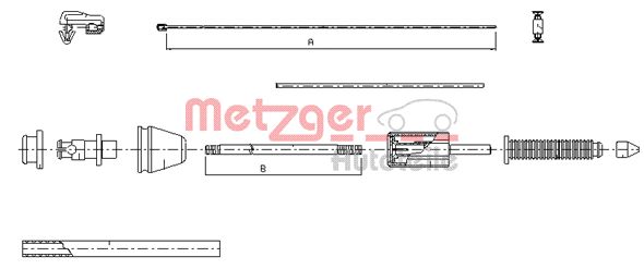 METZGER 10.0383 Gaszug
