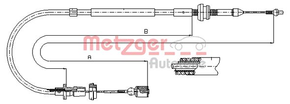 METZGER 10.0861 Gaszug