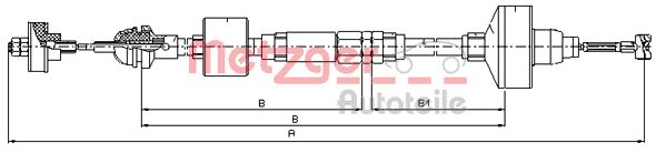 METZGER 10.3139 Seilzug, Kupplungsbetätigung