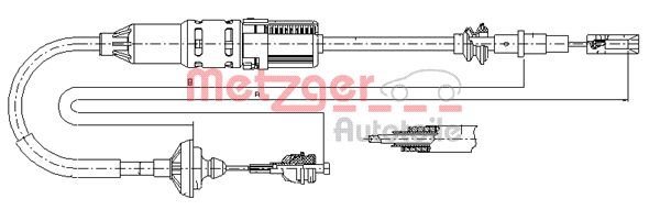 METZGER 10.3446 Seilzug, Kupplungsbetätigung