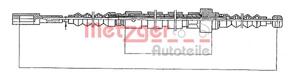 METZGER 10.399 Seilzug, Feststellbremse