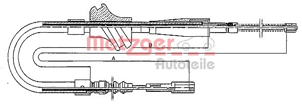 METZGER 10.409 Seilzug, Feststellbremse