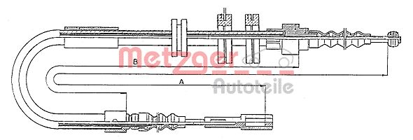 METZGER 10.4091 Seilzug, Feststellbremse