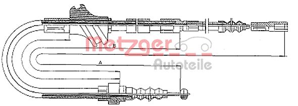 METZGER 10.4094 Seilzug, Feststellbremse