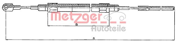 METZGER 10.415 Seilzug, Feststellbremse