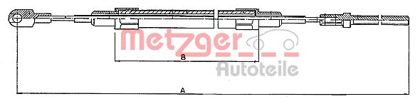 METZGER 10.4152 Seilzug, Feststellbremse
