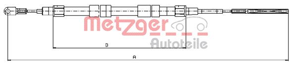 METZGER 10.4156 Seilzug, Feststellbremse