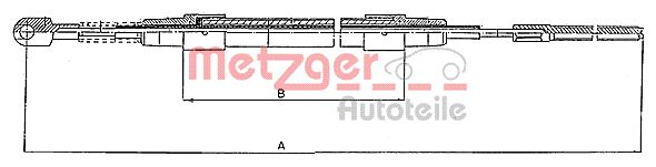METZGER 10.423 Seilzug, Feststellbremse