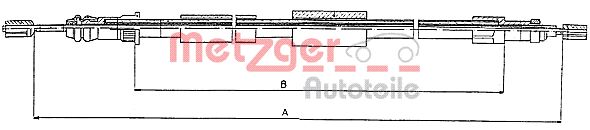 METZGER 10.4571 Seilzug, Feststellbremse