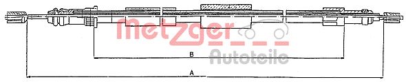 METZGER 10.4572 Seilzug, Feststellbremse