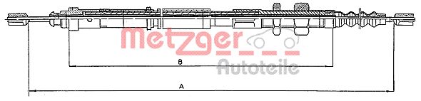 METZGER 10.4651 Seilzug, Feststellbremse