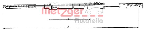 METZGER 10.468 Seilzug, Feststellbremse