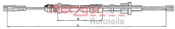 METZGER 10.471 Seilzug, Feststellbremse