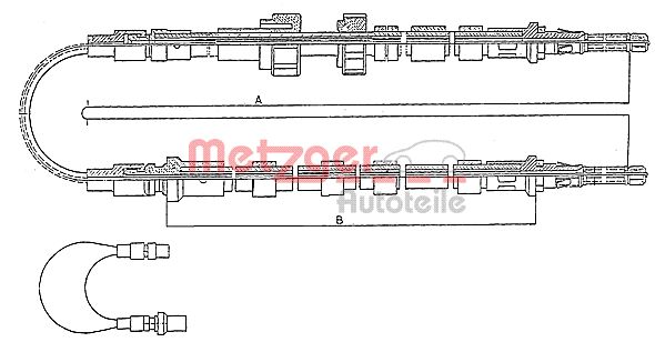 METZGER 10.5352 Seilzug, Feststellbremse