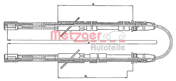 METZGER 10.562 Seilzug, Feststellbremse