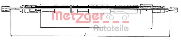 METZGER 10.6022 Seilzug, Feststellbremse