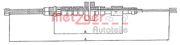 METZGER 10.6023 Seilzug, Feststellbremse