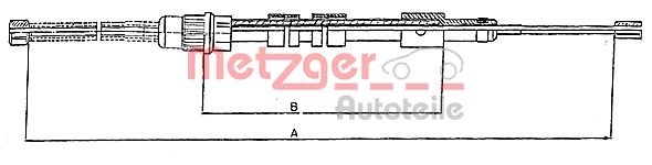 METZGER 10.6024 Seilzug, Feststellbremse